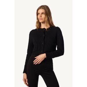 Sablyn Helena Cropped Double Pocket Cardigan in Black M
